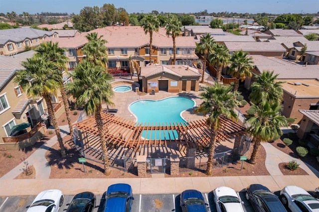 422 Cool Creek Ct Unit 5, Brawley, CA 92227 - aerial perspective of suburban area featuring a pool area