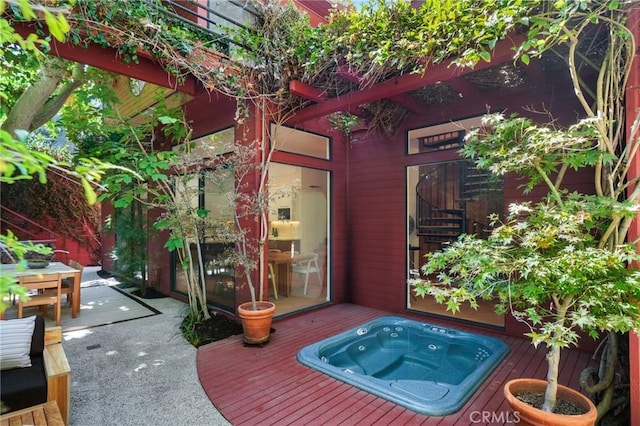 9955 Westwanda Dr, Beverly Hills, CA 90210 - view of wooden deck