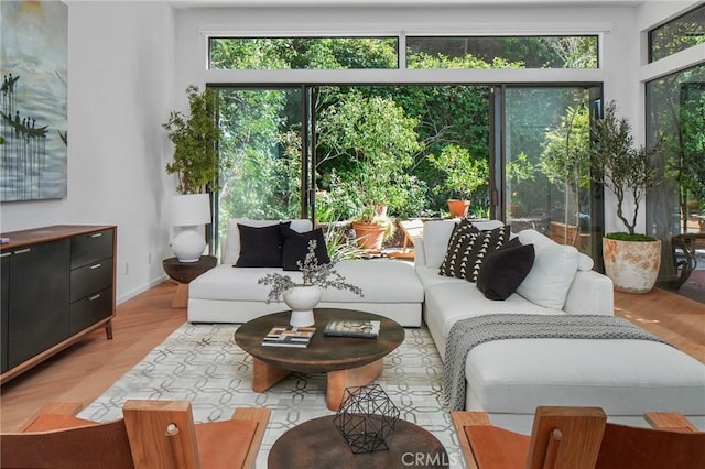 9955 Westwanda Dr, Beverly Hills, CA 90210 - living area with wood finished floors
