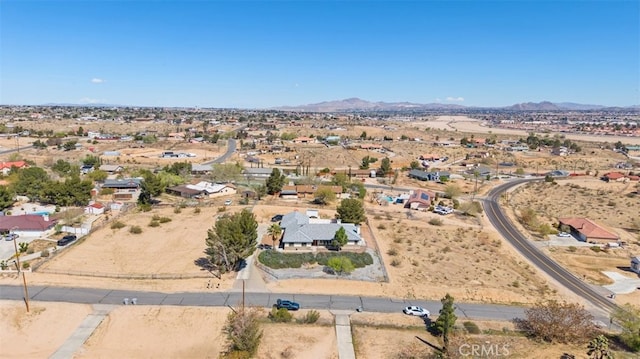 18668 Lemert St, Hesperia, CA 92345 - aerial view with a mountain view, a residential view, and view of desert