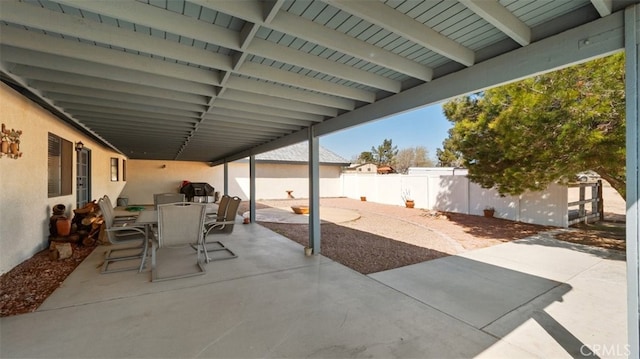 18668 Lemert St, Hesperia, CA 92345 - view of patio / terrace featuring outdoor dining space and a fenced backyard