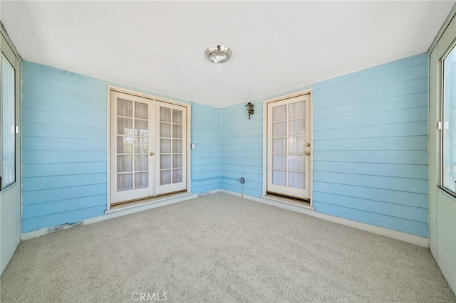 exterior space with french doors