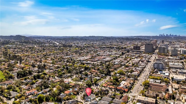 drone / aerial view featuring a view of city