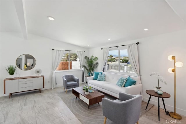 845 W Gateway Dr, Palm Springs, CA 92262 - living room featuring recessed lighting and baseboards