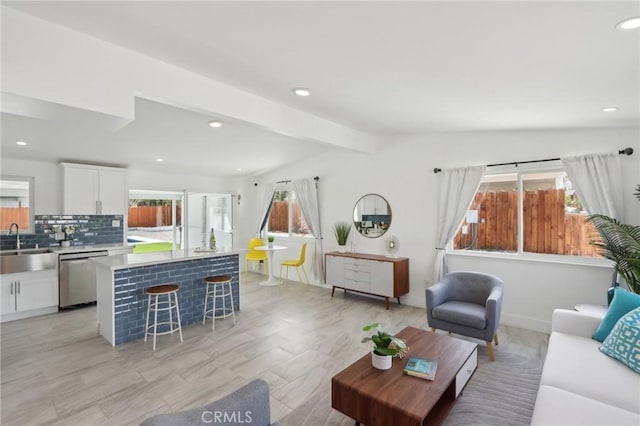 845 W Gateway Dr, Palm Springs, CA 92262 - living room featuring plenty of natural light and recessed lighting