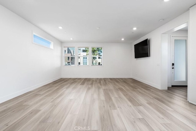 120 Zawn, Irvine, CA 92618 - spare room featuring baseboards, light wood finished floors, and recessed lighting