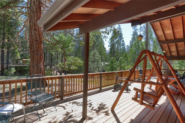 view of wooden terrace