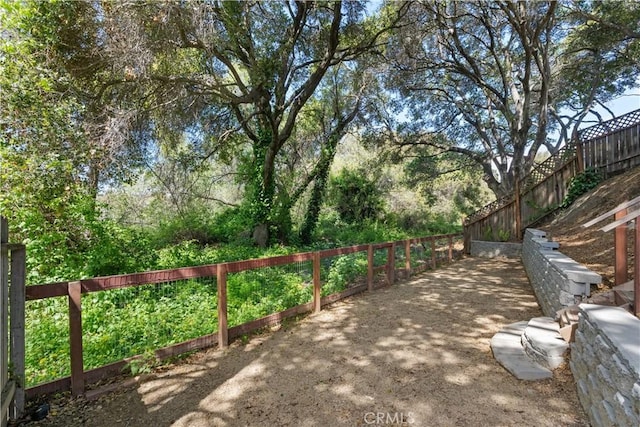 view of patio with fence