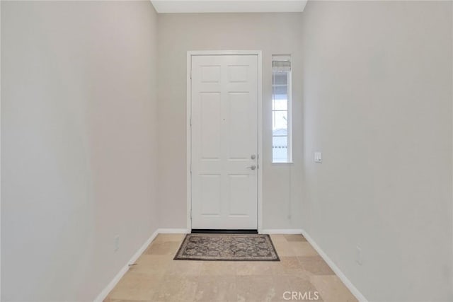 entrance foyer with baseboards