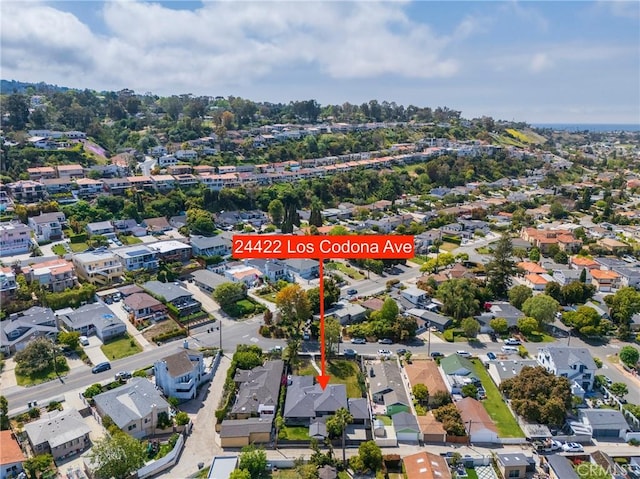 drone / aerial view with a residential view