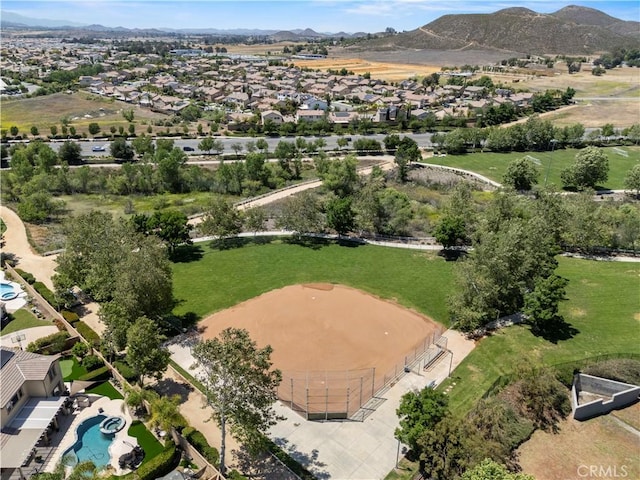 32177 Clear Springs Dr, Winchester, CA 92596 - aerial view of property's location with a mountain backdrop and nearby suburban area