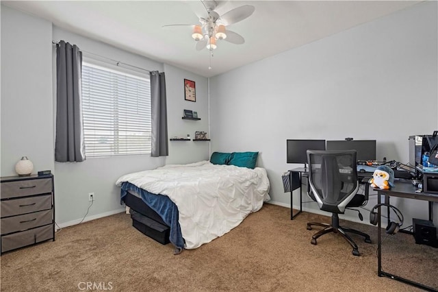 32177 Clear Springs Dr, Winchester, CA 92596 - carpeted bedroom with a desk and a ceiling fan