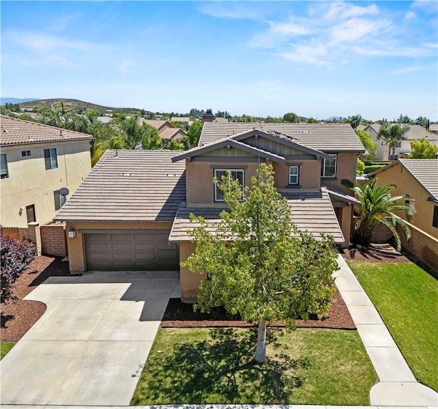 32177 Clear Springs Dr, Winchester, CA 92596 - view of front of property featuring concrete driveway, stucco siding, a residential view, and a tile roof