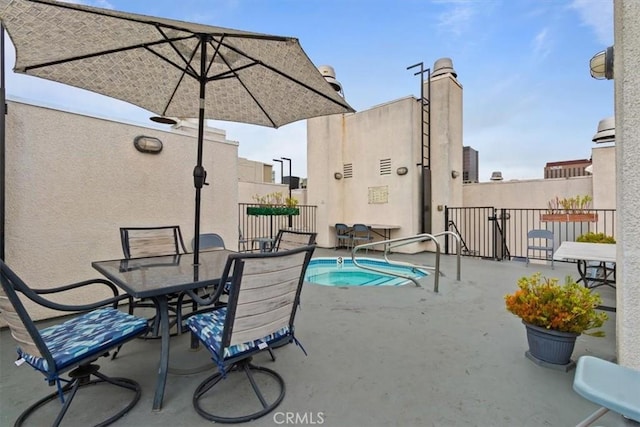 view of patio with fence