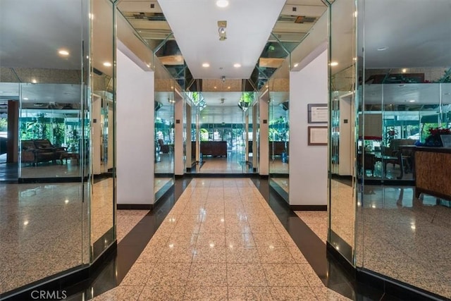 lobby featuring recessed lighting