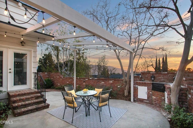 3447 Burritt Way, La Crescenta, CA 91214 - view of patio / terrace with a pergola and outdoor dining area