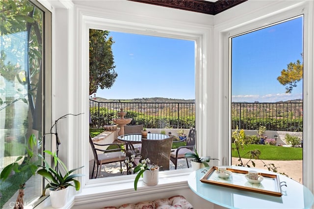 sunroom with a wealth of natural light