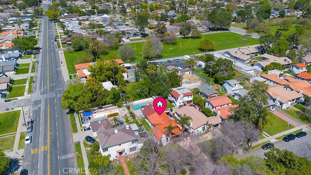 drone / aerial view featuring a residential view