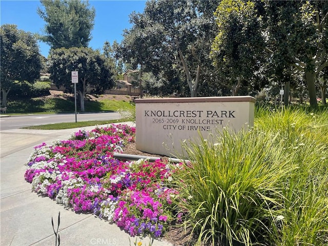 view of community sign