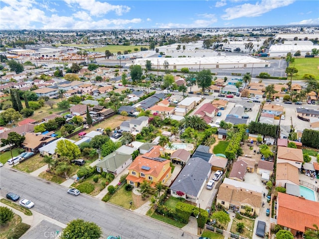 aerial view with a residential view