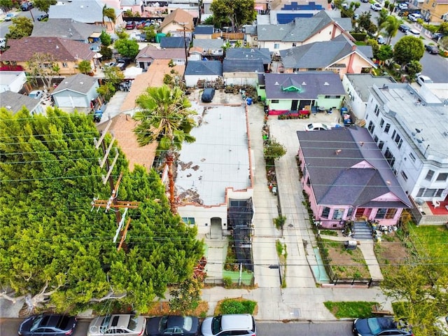 aerial view with a residential view