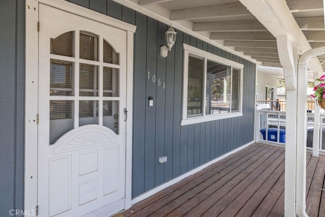 1066 Paradise Way, Big Bear City, CA 92314 - doorway to property with a porch