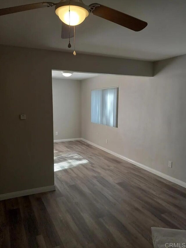 11311135 Emory St, Imperial Beach, CA 91932 - empty room featuring ceiling fan, baseboards, and wood finished floors