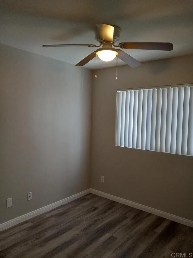 11311135 Emory St, Imperial Beach, CA 91932 - empty room featuring a ceiling fan, wood finished floors, and baseboards