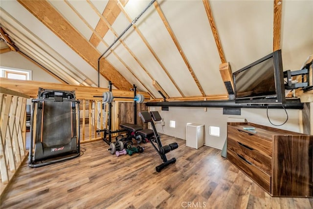 view of unfinished attic