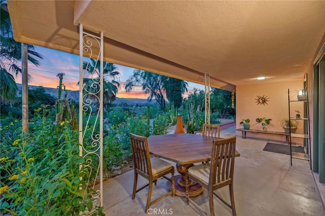 view of patio with outdoor dining space