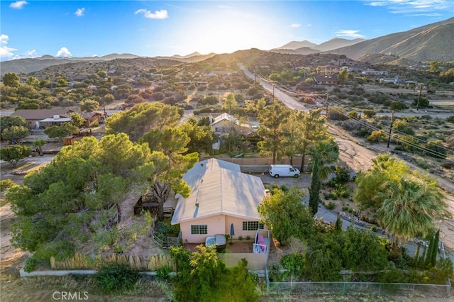 aerial view featuring a mountain view