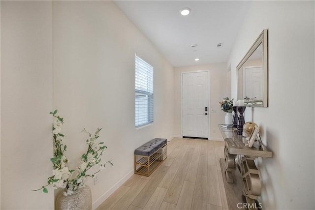 27824 Marquee Dr, Valencia, CA 91381 - entryway featuring light wood-style floors, recessed lighting, and heating unit