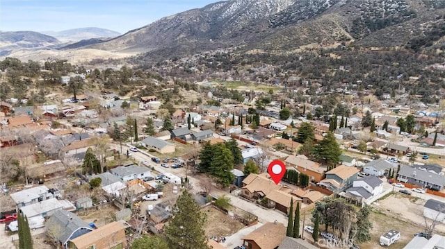 4228 Willow Trl, Frazier Park, CA 93225 - drone / aerial view with a mountain view and a residential view