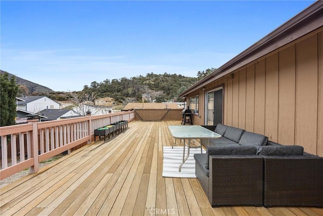 4228 Willow Trl, Frazier Park, CA 93225 - wooden terrace featuring outdoor lounge area
