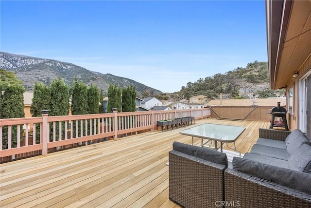4228 Willow Trl, Frazier Park, CA 93225 - deck with a mountain view and grilling area