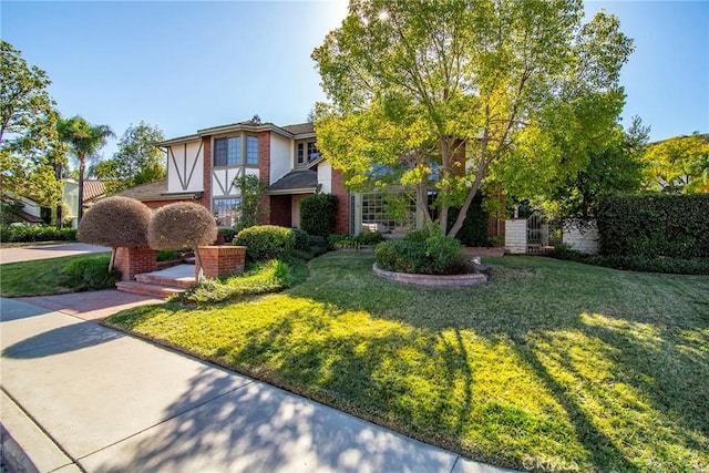 29528 Ridgeway Dr, Agoura Hills, CA 91301 - english style home with a front lawn and stucco siding