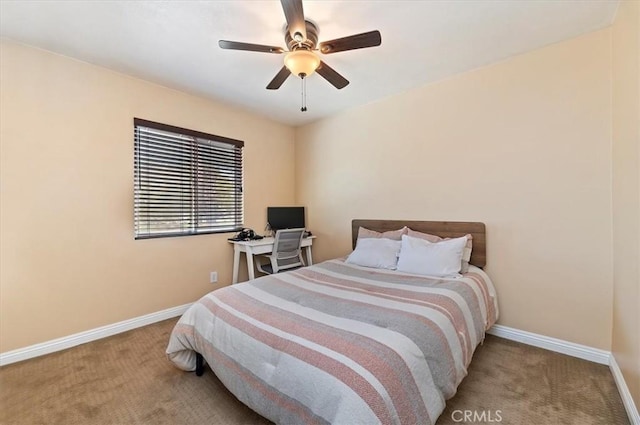2583 W Fairview Dr, Rialto, CA 92377 - carpeted bedroom with baseboards and ceiling fan