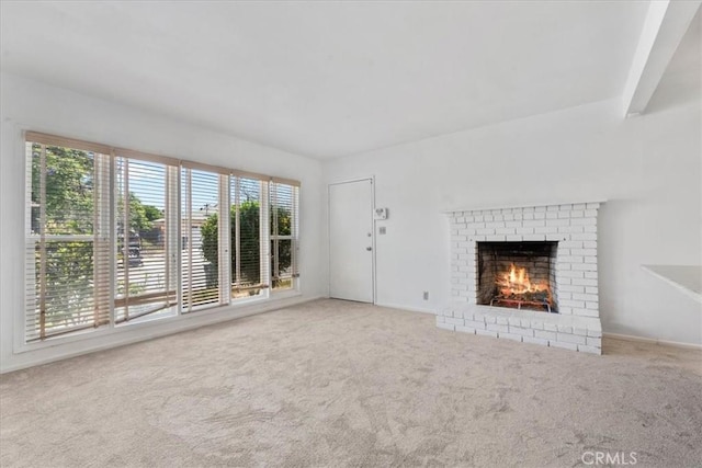 300 Palisade St, Pasadena, CA 91103 - unfurnished living room featuring a fireplace and carpet
