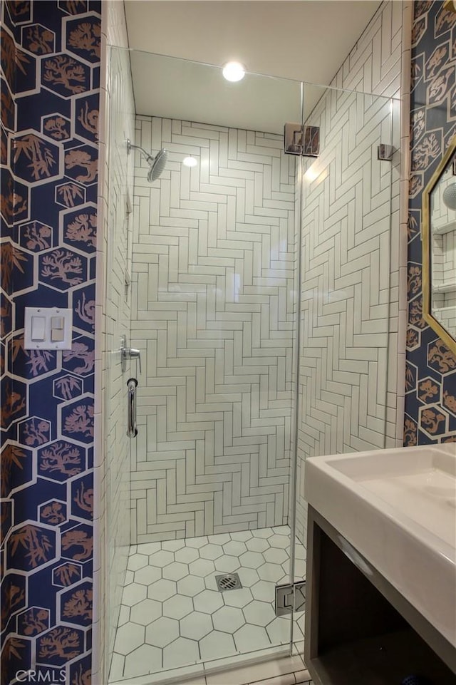 1628 Santa Rosa Ave, Glendale, CA 91208 - bathroom featuring a stall shower and vanity
