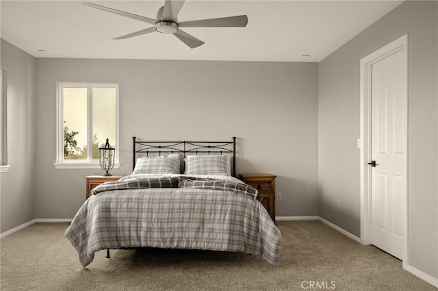 1207 Grass Valley Rd, Lake Arrowhead, CA 92352 - bedroom featuring carpet, baseboards, and ceiling fan