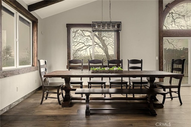 1207 Grass Valley Rd, Lake Arrowhead, CA 92352 - dining space with wood finished floors