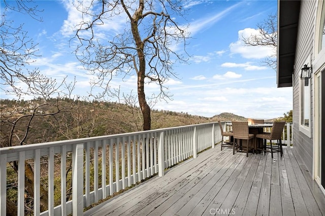 1207 Grass Valley Rd, Lake Arrowhead, CA 92352 - wooden deck featuring outdoor dining space
