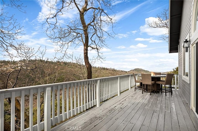 1207 Grass Valley Rd, Lake Arrowhead, CA 92352 - wooden deck featuring outdoor dining area