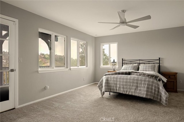 1207 Grass Valley Rd, Lake Arrowhead, CA 92352 - carpeted bedroom featuring baseboards and a ceiling fan