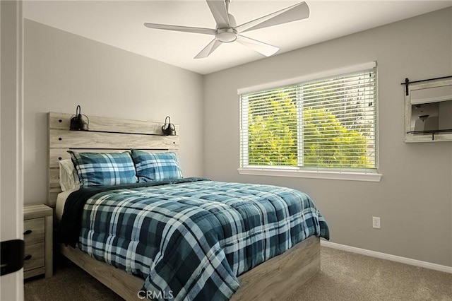 1207 Grass Valley Rd, Lake Arrowhead, CA 92352 - carpeted bedroom featuring baseboards and a ceiling fan