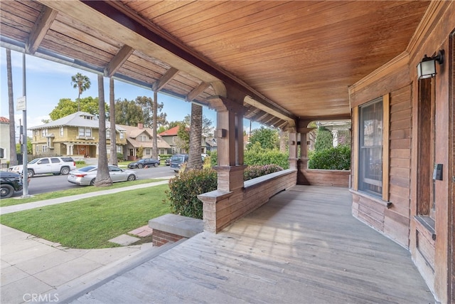 2280 W 24th St, Los Angeles, CA 90018 - view of patio / terrace featuring a residential view and covered porch