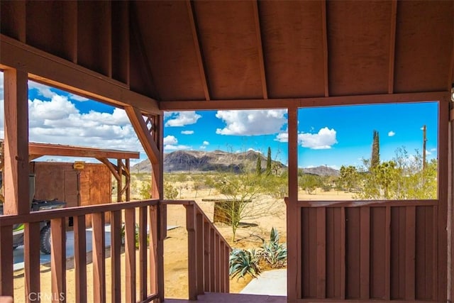 951 N Kuna Ave, Landers, CA 92285 - deck featuring a mountain view