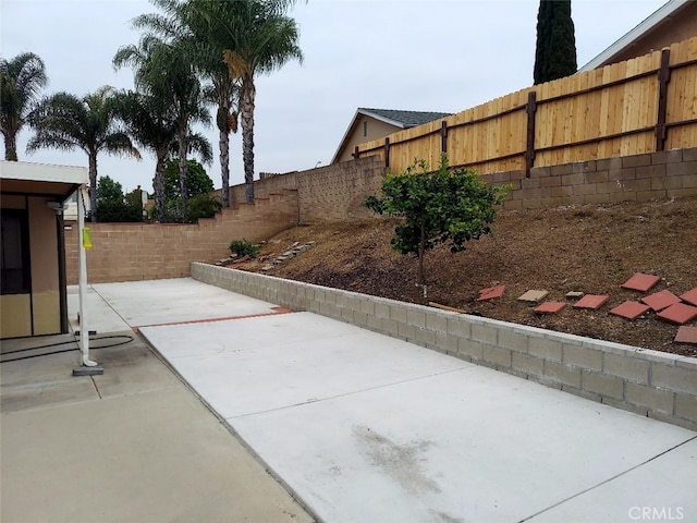 view of patio / terrace featuring a fenced backyard