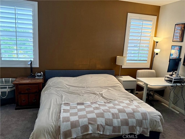 view of carpeted bedroom
