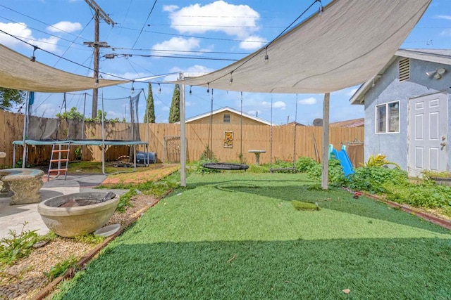 804 S 37th St, San Diego, CA 92113 - view of yard featuring a trampoline